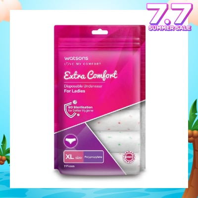 WATSONS Extra Comfort Disposable Underwear for Ladies Size XL (Polypropylene, Dermatologically Tested) 7s