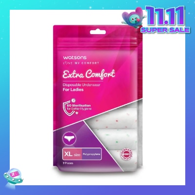 WATSONS Extra Comfort Disposable Underwear for Ladies Size XL (Polypropylene, Dermatologically Tested) 7s