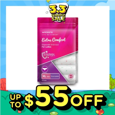 WATSONS Extra Comfort Disposable Underwear for Ladies Size XL (Polypropylene, Dermatologically Tested) 7s