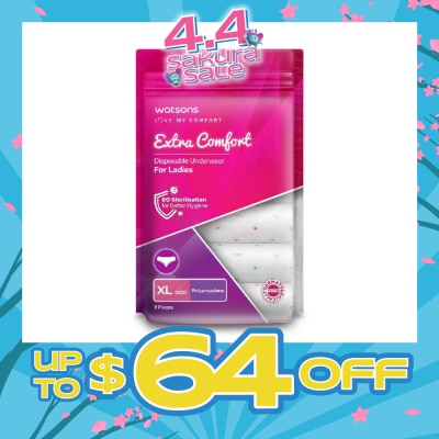 WATSONS - Extra Comfort Disposable Underwear for Ladies Size XL (Polypropylene, Dermatologically Tested) 7s