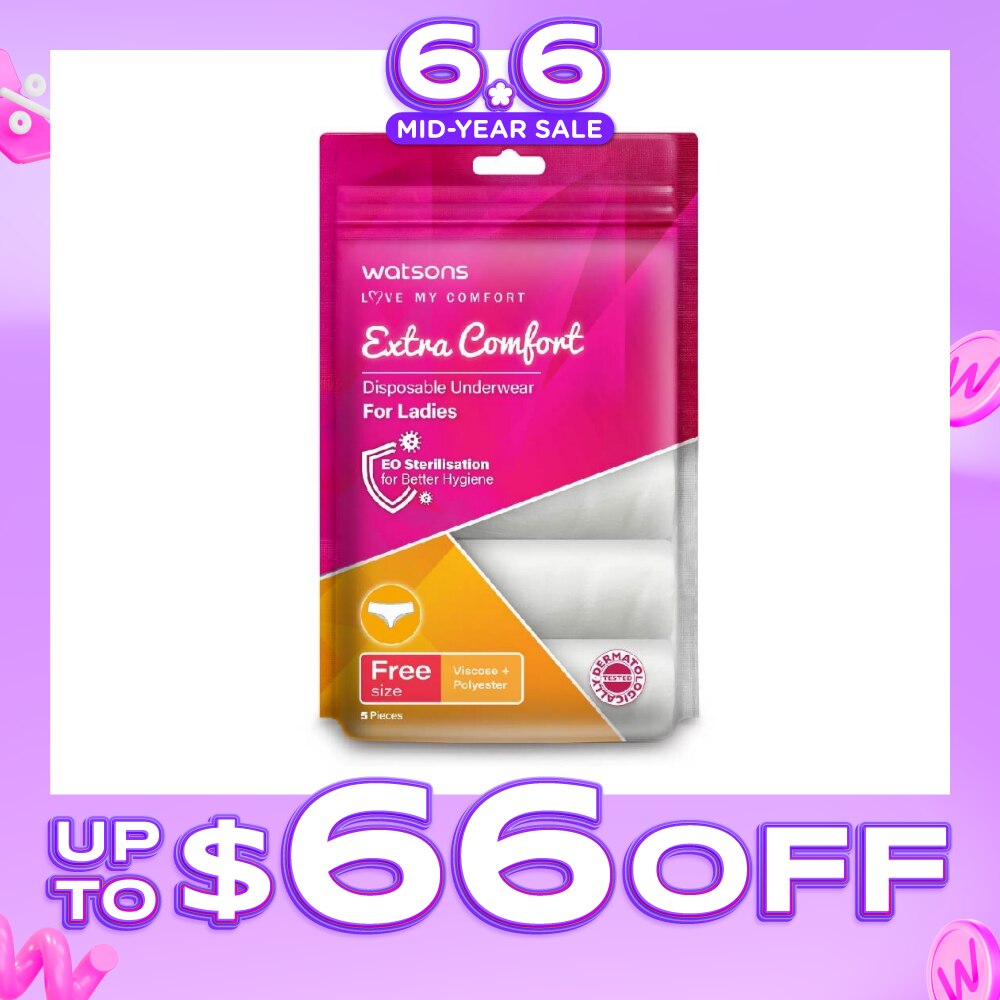 Extra Comfort Spunlace Disposable Underwear for Ladies Free Size (Dermatologically Tested) 5s