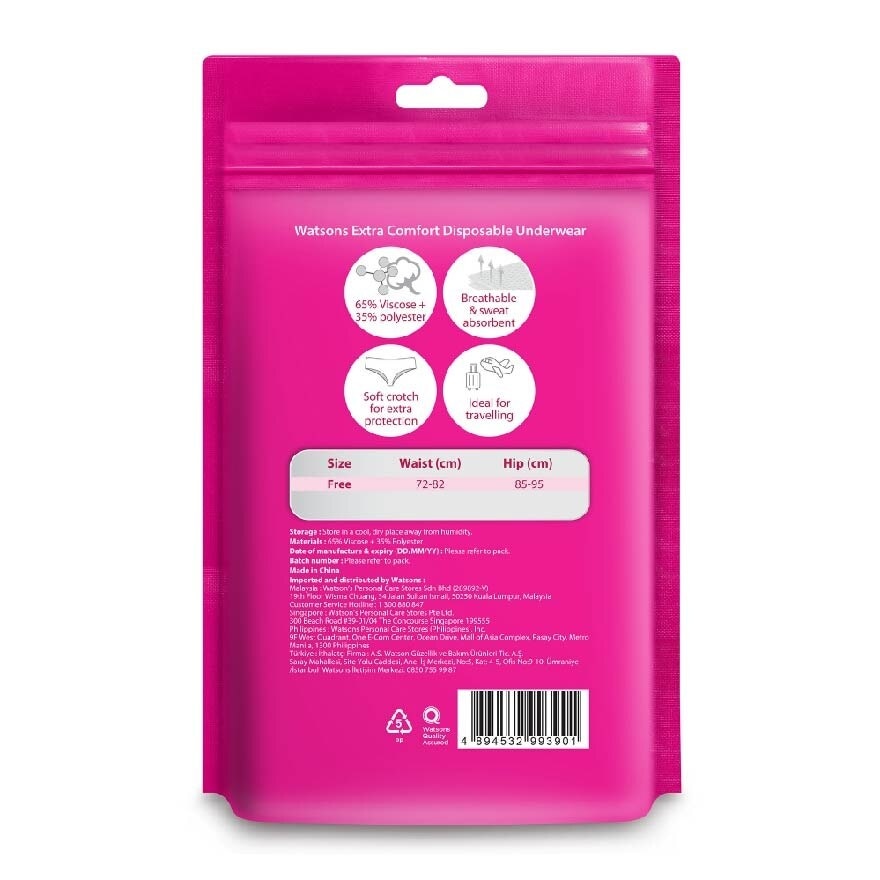 Extra Comfort Spunlace Disposable Underwear for Ladies Free Size (Dermatologically Tested) 5s