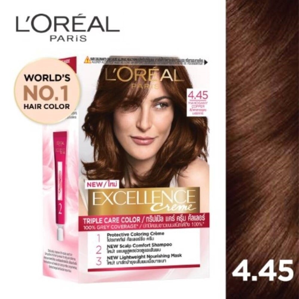 L'OREAL PARIS EXCELLENCE Crème Mahagony Copper Brown #4.45 1 Box