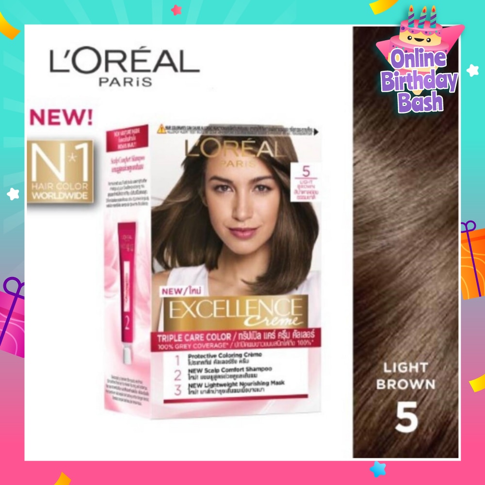 Créme Hair Colour #5 Natural Light Brown (100% Grey Coverage for Rich, Radiant Colour) 1s