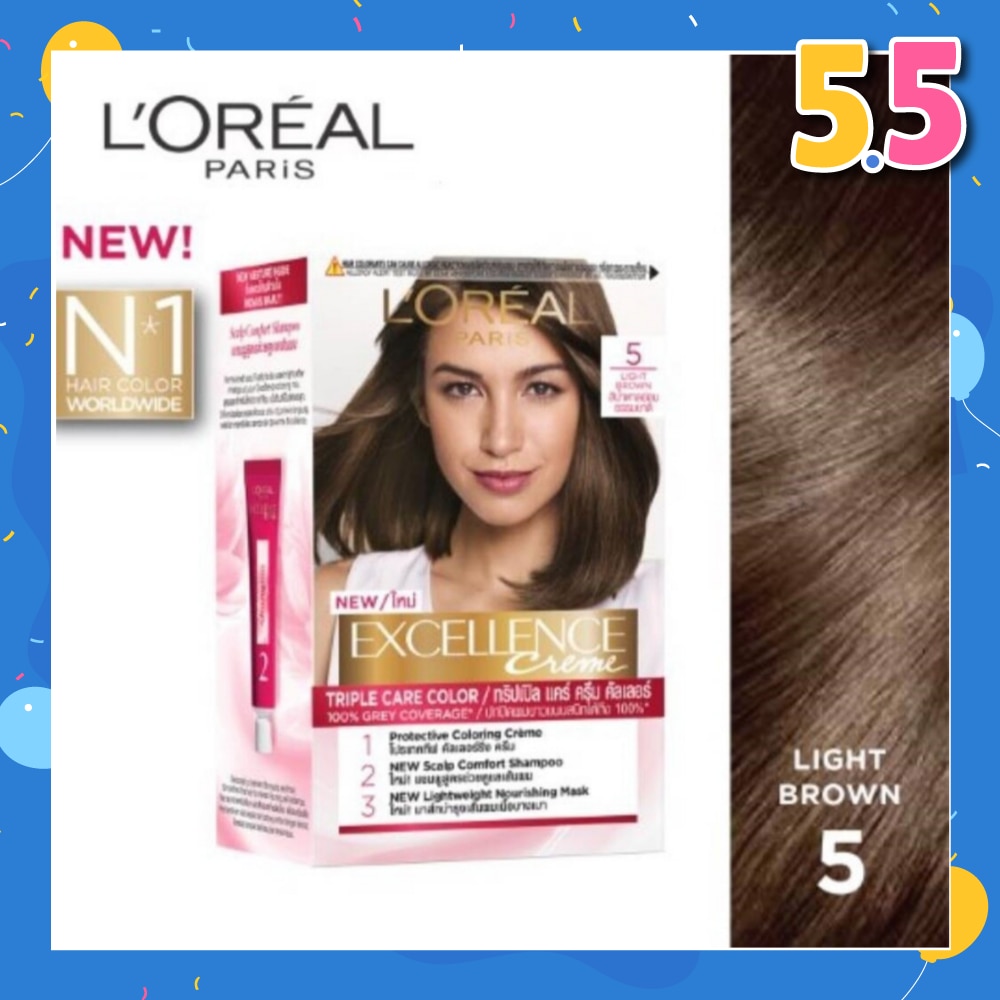Créme Hair Colour #5 Natural Light Brown (100% Grey Coverage for Rich, Radiant Colour) 1s