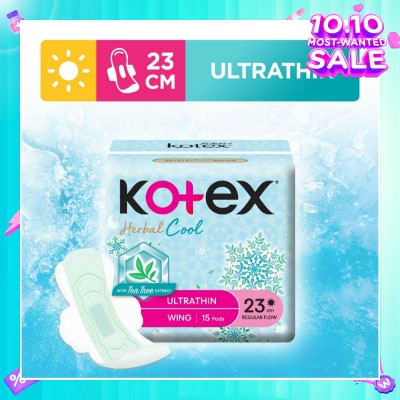 KOTEX Herbal Cool Sanitary Pad Ultra Thin Wing 23cm 15s