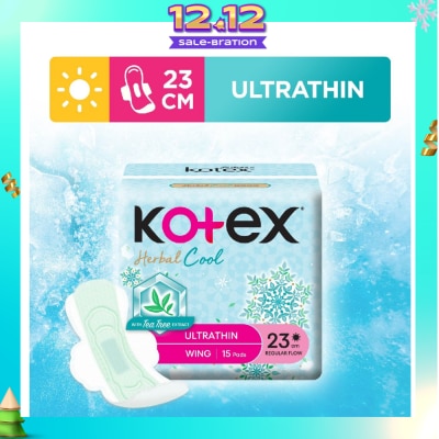 KOTEX Herbal Cool Sanitary Pad Ultra Thin Wing 23cm 15s