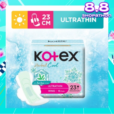 KOTEX Herbal Cool Sanitary Pad Ultra Thin Wing 23cm 15s