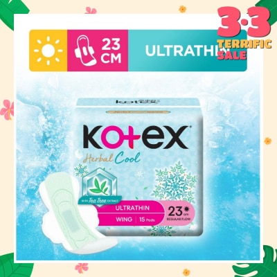 KOTEX Herbal Cool Sanitary Pad Ultra Thin Wing 23cm 15s