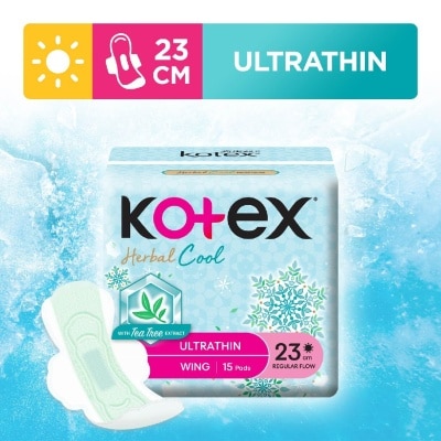 KOTEX Herbal Cool Sanitary Pad Ultra Thin Wing 23cm 15s