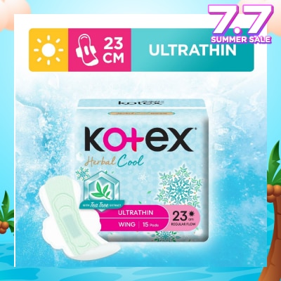KOTEX Herbal Cool Sanitary Pad Ultra Thin Wing 23cm 15s
