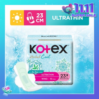 KOTEX Herbal Cool Sanitary Pad Ultra Thin Wing 23cm 15s