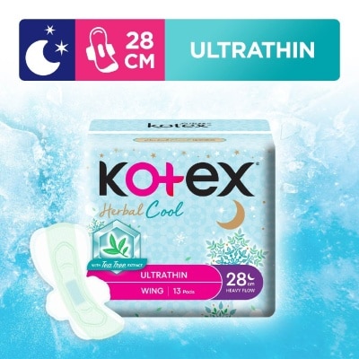 KOTEX Herbal Cool Sanitary Pad Ultra Thin Wing Heavy Flow 28Cm 13s