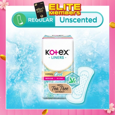 KOTEX Herbal Cool Regular Unscented 26s