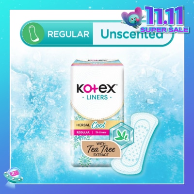 KOTEX Herbal Cool Regular Unscented 26s