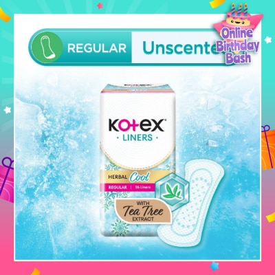 KOTEX Herbal Cool Regular Unscented 26s