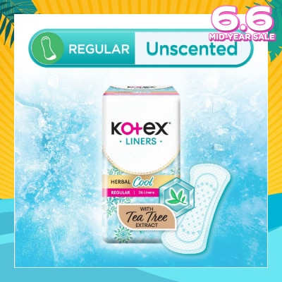 KOTEX Herbal Cool Regular Unscented 26s