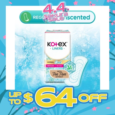 KOTEX - Herbal Cool Regular Unscented 26s