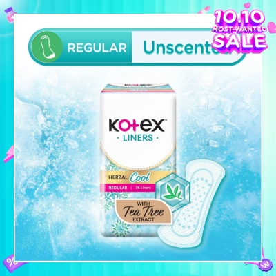 KOTEX Herbal Cool Regular Unscented 26s