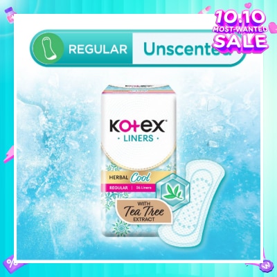 KOTEX Herbal Cool Regular Unscented 26s