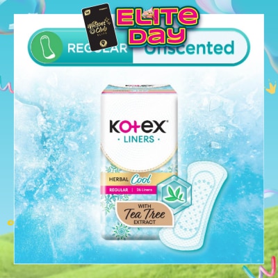 KOTEX - Herbal Cool Regular Unscented 26s