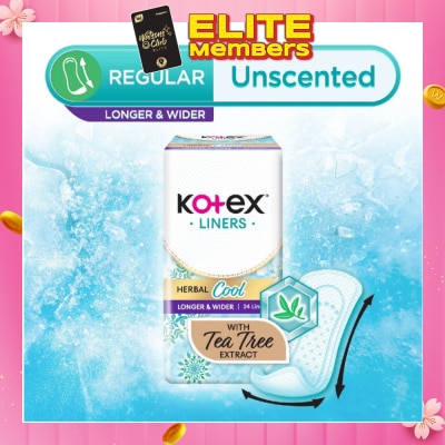 KOTEX Herbal Cool Long & Wide Unscented 24s