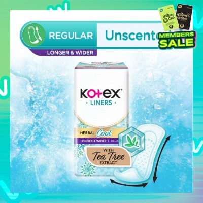 KOTEX Herbal Cool Long & Wide Unscented 24s