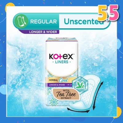 KOTEX Herbal Cool Long & Wide Unscented 24s