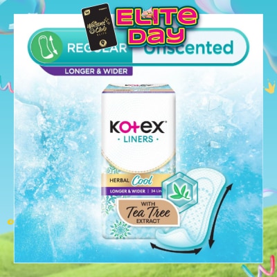 KOTEX - Herbal Cool Long & Wide Unscented 24s