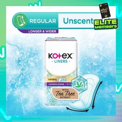 KOTEX Herbal Cool Long & Wide Unscented 24s