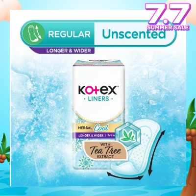KOTEX Herbal Cool Long & Wide Unscented 24s