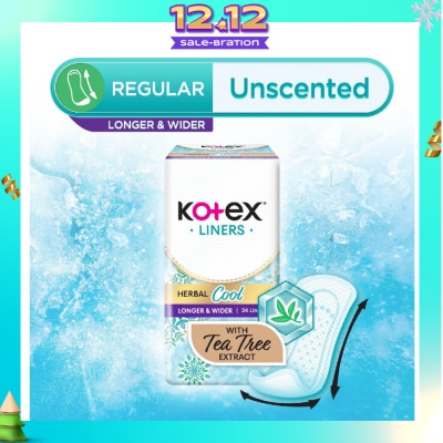 KOTEX Herbal Cool Long & Wide Unscented 24s