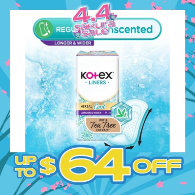 KOTEX - Herbal Cool Long & Wide Unscented 24s