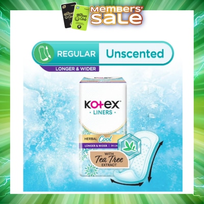 KOTEX - Herbal Cool Long & Wide Unscented 24s