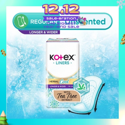 KOTEX Herbal Cool Long & Wide Unscented 24s