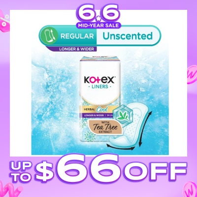 KOTEX - Herbal Cool Long & Wide Unscented 24s