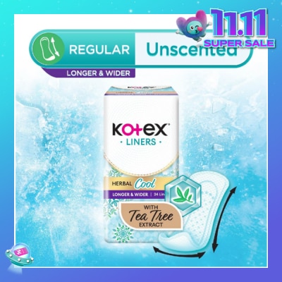 KOTEX Herbal Cool Long & Wide Unscented 24s