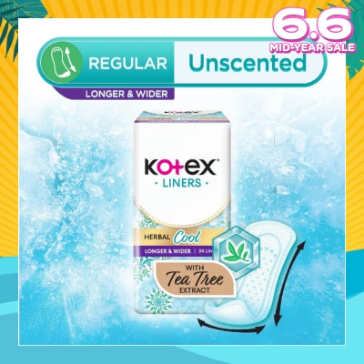 KOTEX Herbal Cool Long & Wide Unscented 24s