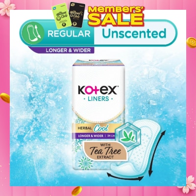 KOTEX Herbal Cool Long & Wide Unscented 24s