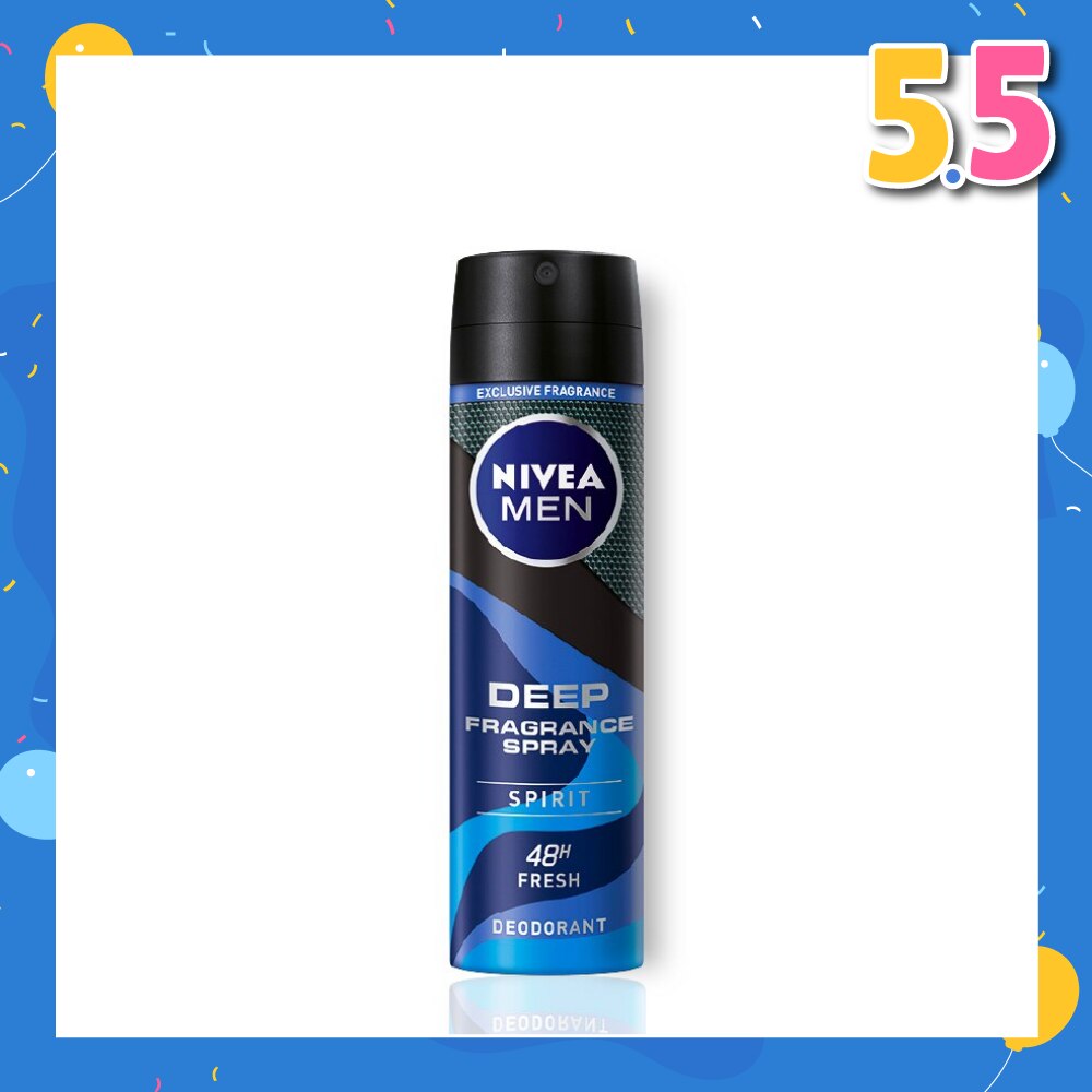 Men Deep Fragrance Spray (Spirit) Perfumed Deodorant 150ml