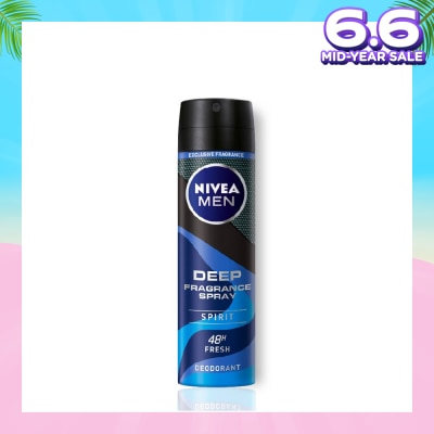 NIVEA Men Deep Fragrance Spray (Spirit) Perfumed Deodorant 150ml