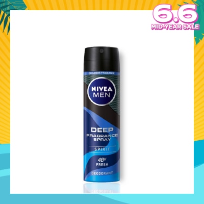 NIVEA Men Deep Fragrance Spray (Spirit) Perfumed Deodorant 150ml