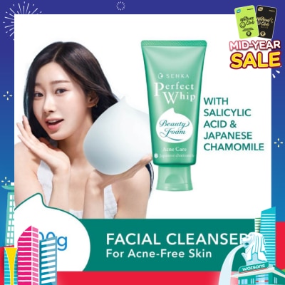 SENKA Perfect Whip Acne-Care Beauty Foam Facial Cleanser 100g