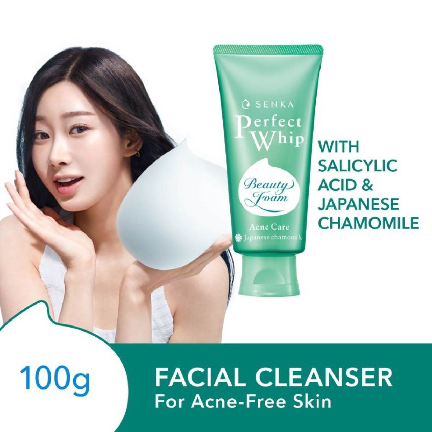 Perfect Whip Acne-Care Beauty Foam Facial Cleanser 100g