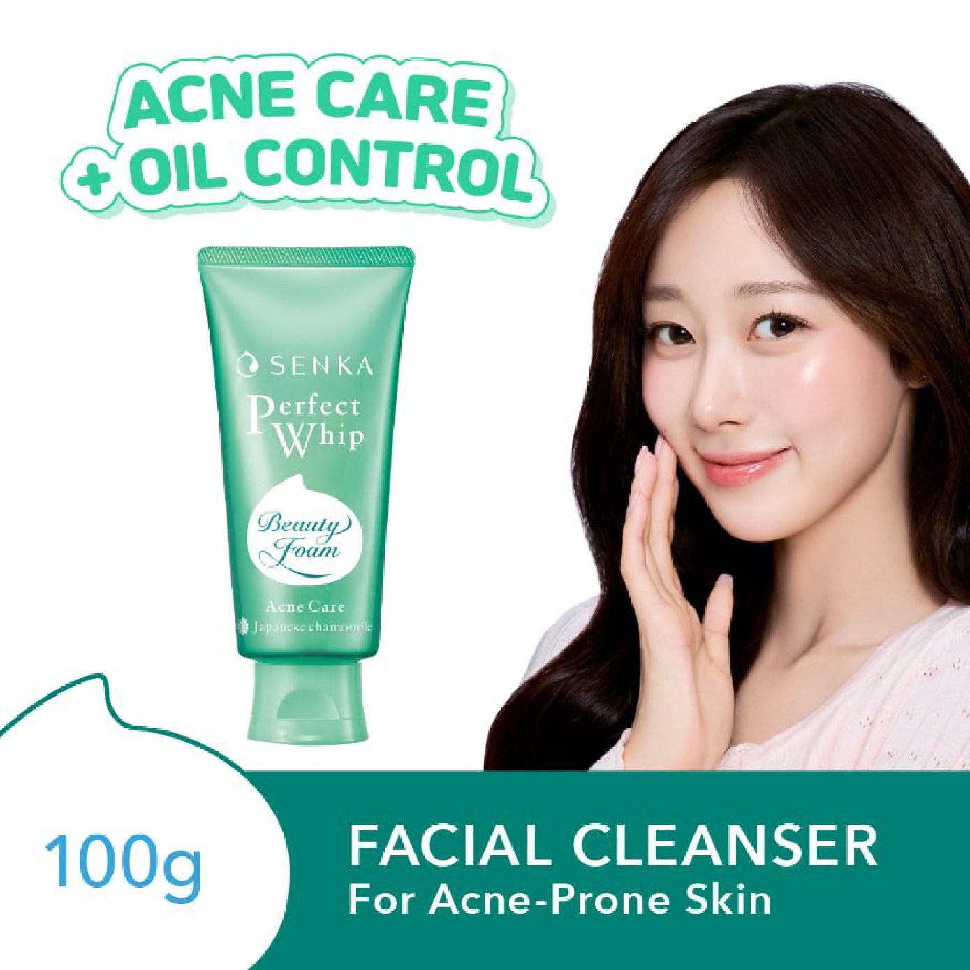 Perfect Whip Acne Care Beauty Foam Facial Cleanser 100g image