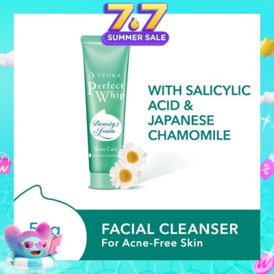 SENKA - Perfect Whip Acne Care Beauty Foam Facial Cleanser (Reduce Acne In 4 Weeks, For Acne Prone Skin) 50g