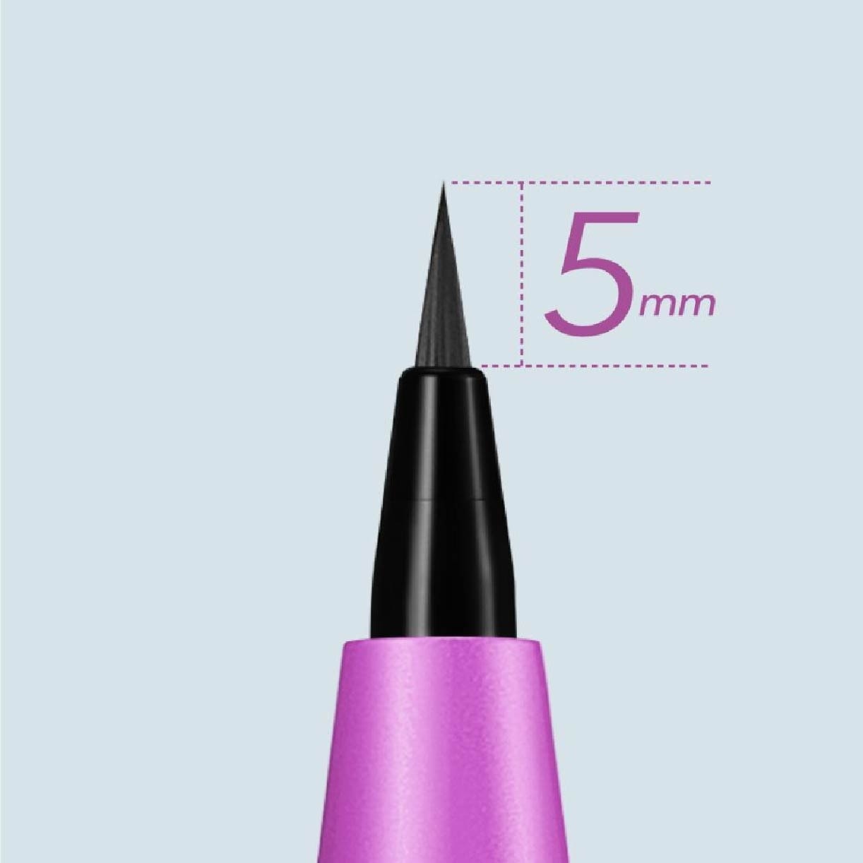 Stay-On Eyeliner Lasting-fine E Short Brush Liquid 1 Deep Black 0.52ml