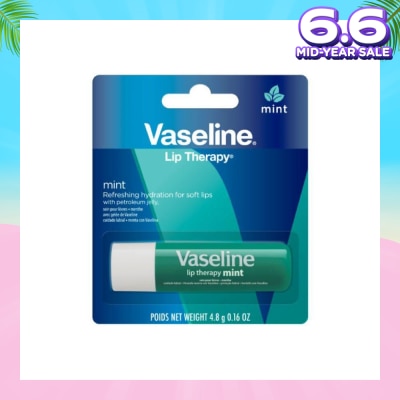 VASELINE Lip Therapy Mint (Soothe Lips, Keeping Them Soft And Hydrated) 4.8g