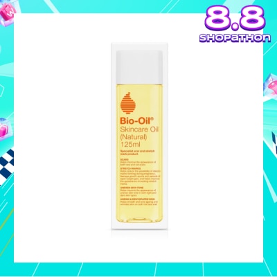BIO-OIL Skincare Oil (Natural) Hydrate Dry, Damaged Skin While Healing Scars, Stretch Marks 125ml