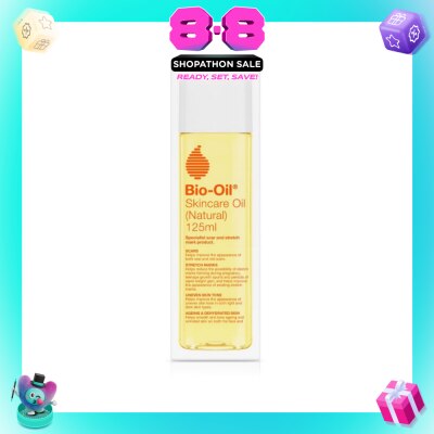 BIO-OIL - Skincare Oil (Natural) Hydrate Dry, Damaged Skin While Healing Scars, Stretch Marks 125ml